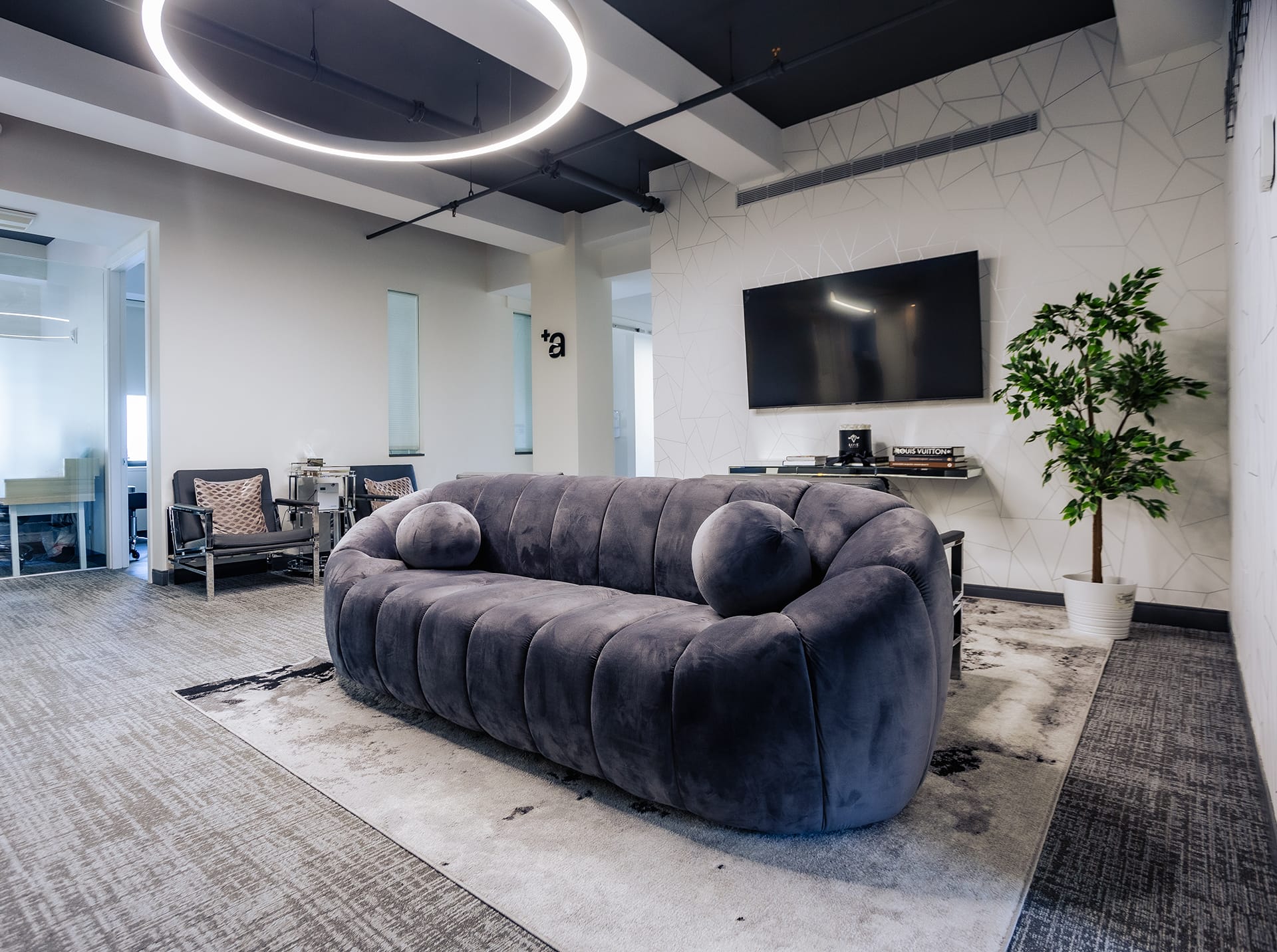 Couch in the lobby