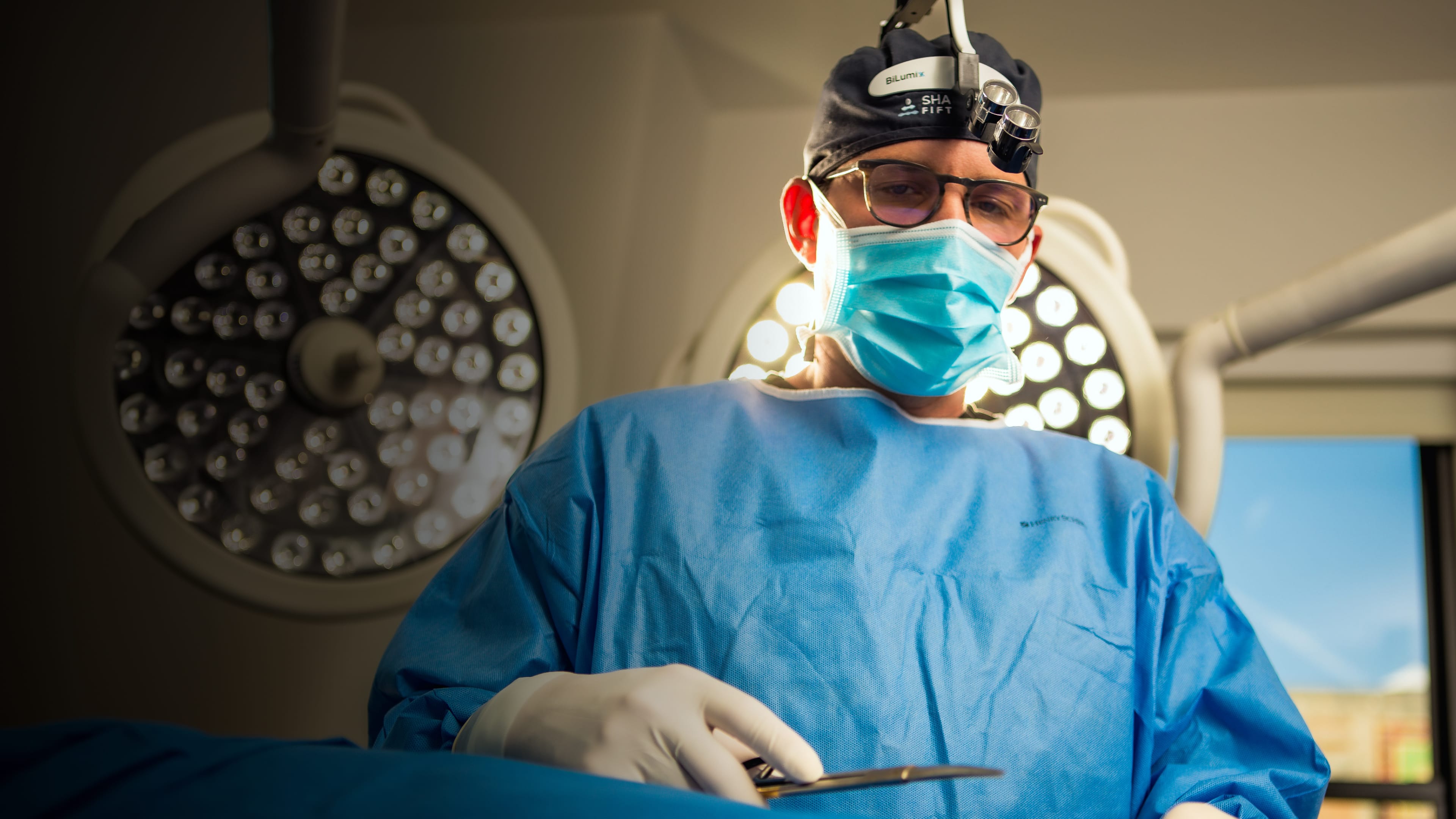 doctor wearing surgical gear